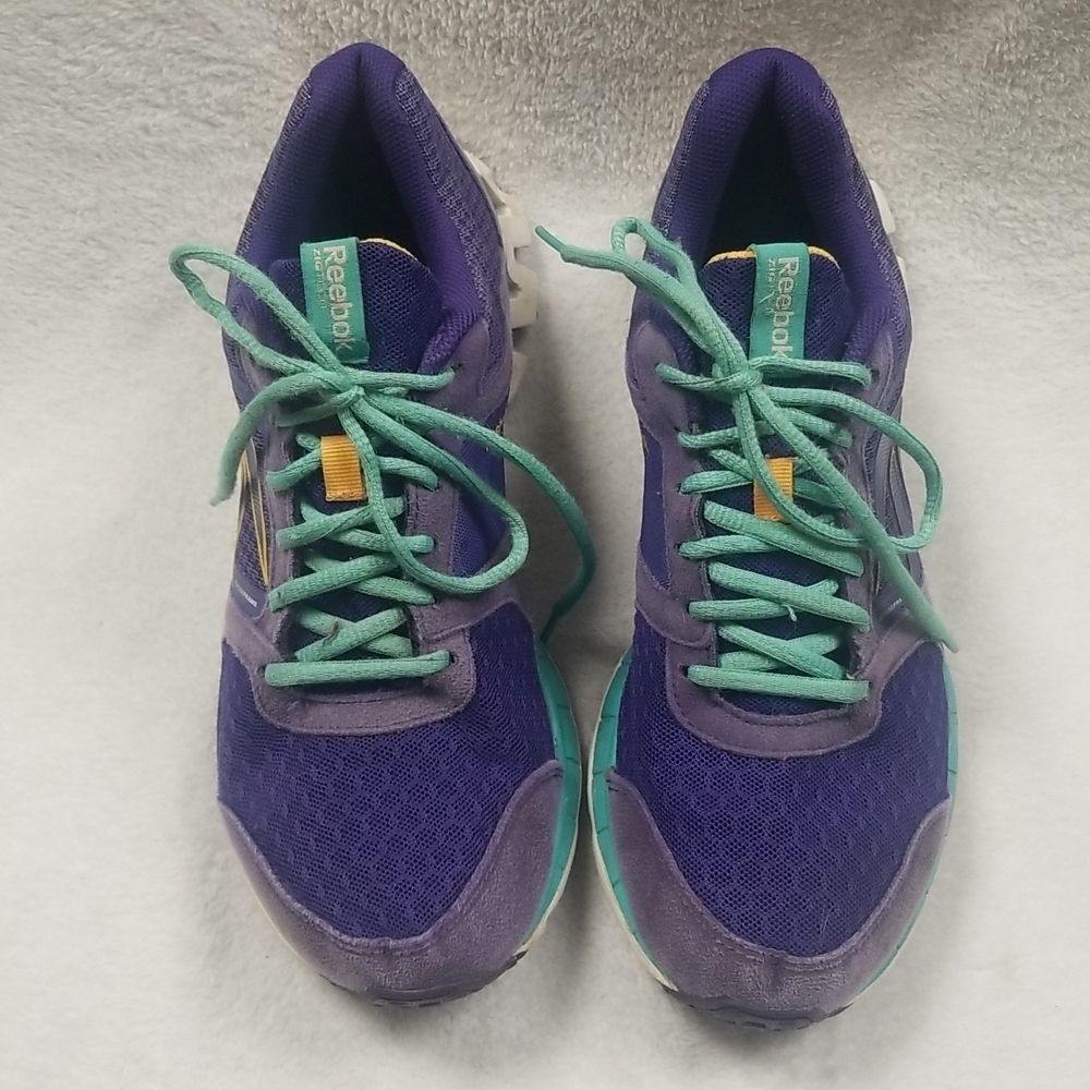REEBOK WOMENS PURPLE ZIGKICK ALPHA RUNNING SHOE SZ 10 - Picture 3 of 9